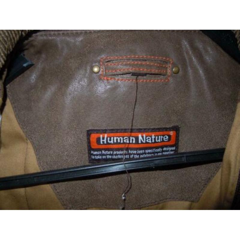 herenjas Human Nature XXL leer suede zgan heren jack jas