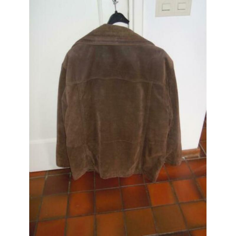 herenjas Human Nature XXL leer suede zgan heren jack jas