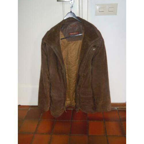 herenjas Human Nature XXL leer suede zgan heren jack jas