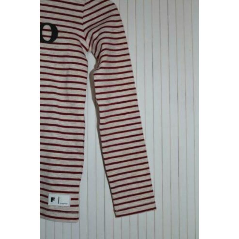 Flo rodeo longsleeve t-shirt gestreept bordeauxrood maat 128