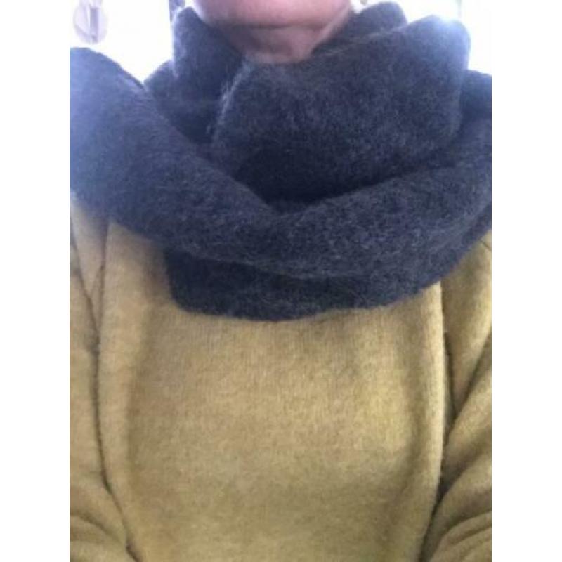 Col Woman by Earn, viscose/wol, antraciet