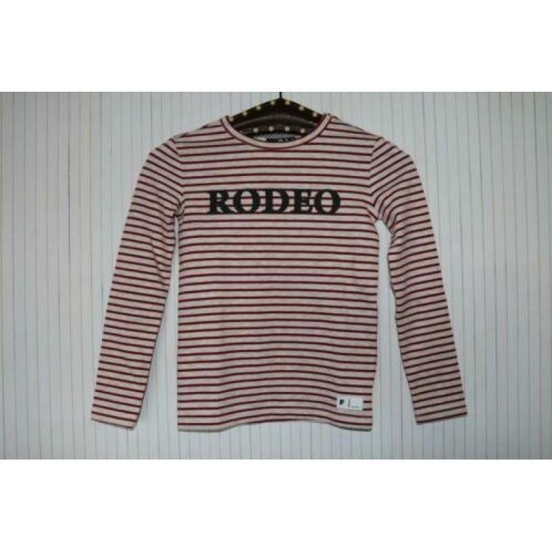 Flo rodeo longsleeve t-shirt gestreept bordeauxrood maat 128