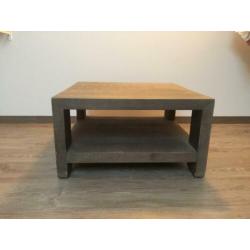 Houten salontafel bruin vierkant