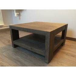 Houten salontafel bruin vierkant