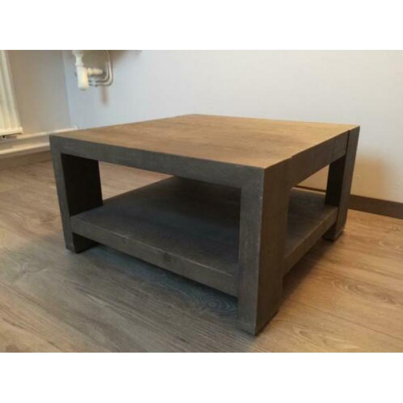 Houten salontafel bruin vierkant