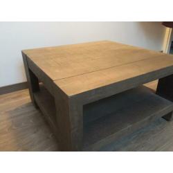 Houten salontafel bruin vierkant