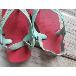 Slippers/flipflops meisje van het merk Havaianas maat 22