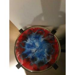 Hoge bijzettafel/sidetable EPOXY met eiken (EYE-CATCHER!!!)