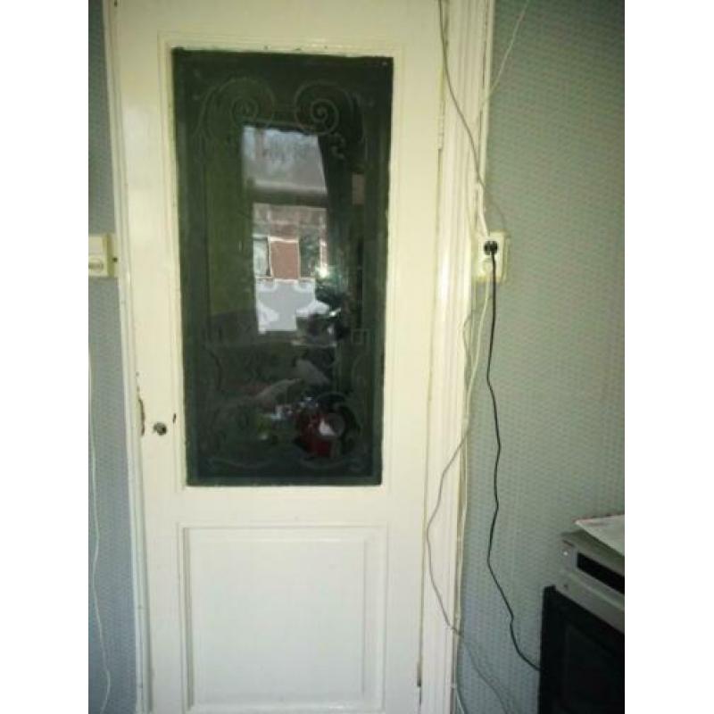 Antieke geslepen glas deur
