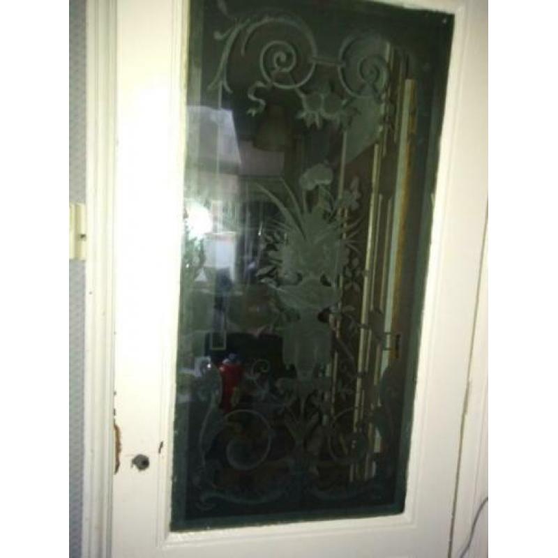 Antieke geslepen glas deur