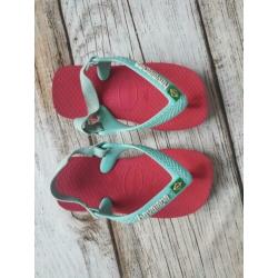 Slippers/flipflops meisje van het merk Havaianas maat 22