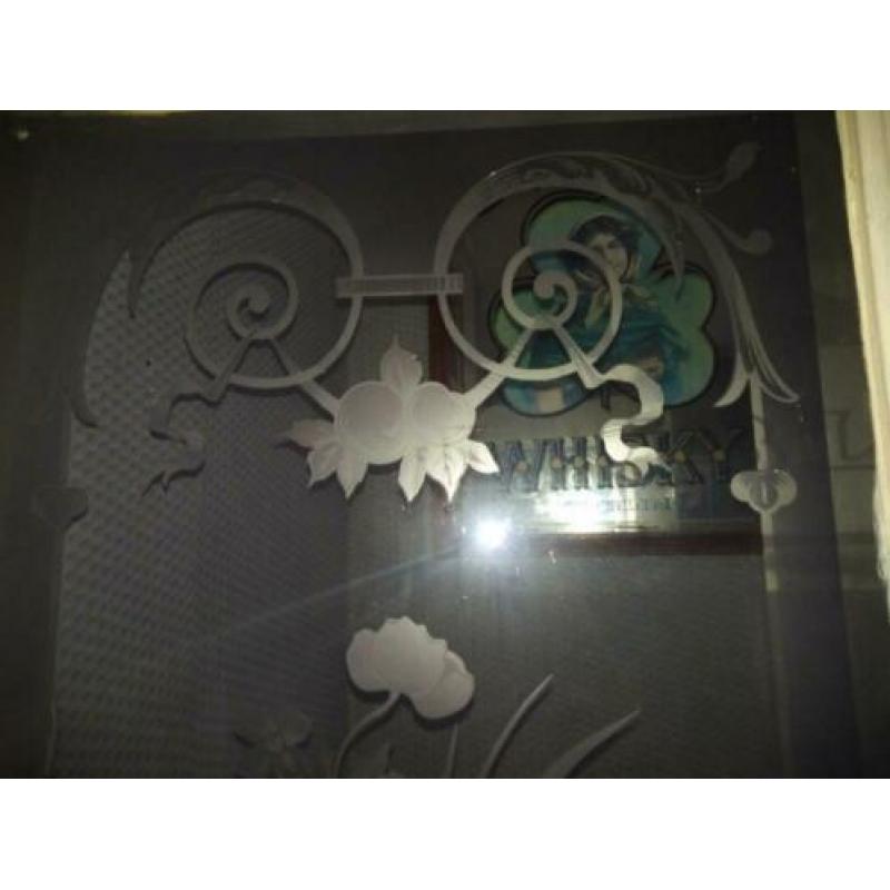 Antieke geslepen glas deur