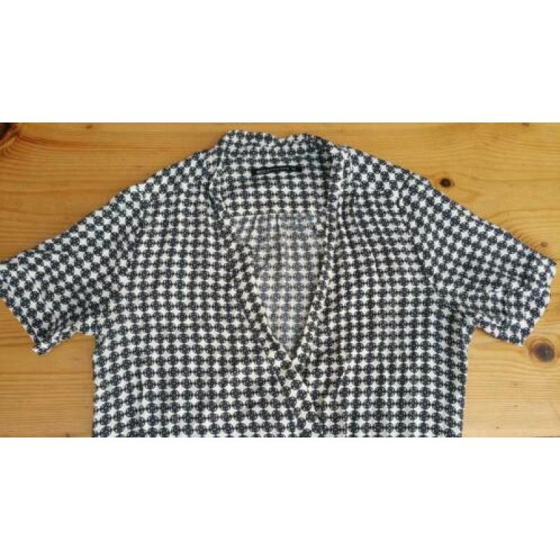 Zwart/witte Expresso blouse 36