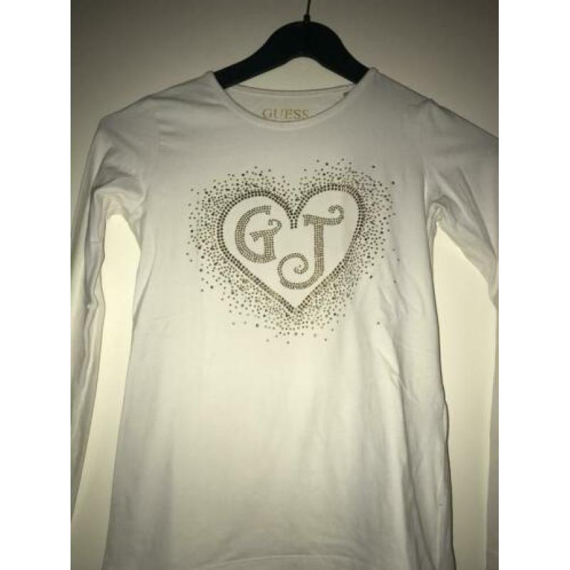 Guess shirt lange mouw met applicatie steentjes