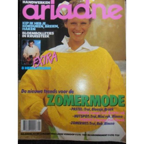 Ariadne handwerken maart 1985 kippen borduren