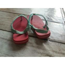 Slippers/flipflops meisje van het merk Havaianas maat 22