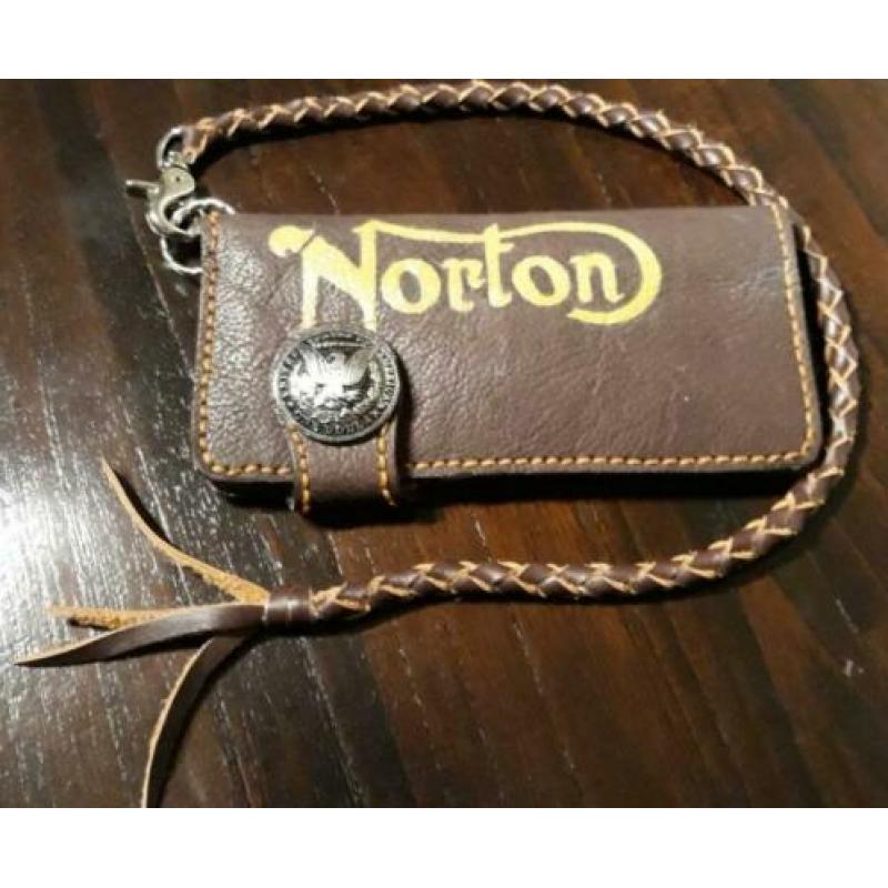 Lederen norton beurs { nieuw }