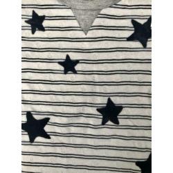 Noppies jurk + maillot - m68 - grijs/wit/blauw - nieuw!! -