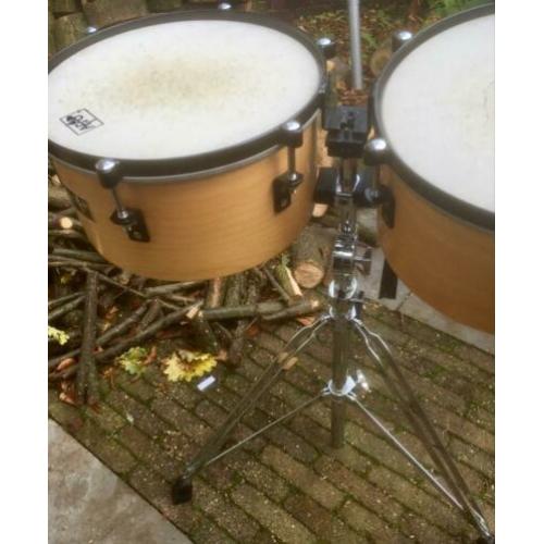 Unieke houten Pearl-Afro timbales