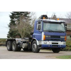 Daf as75/240 ati kraan/haak!crane/hook!10 tyres!manual