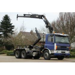 Daf as75/240 ati kraan/haak!crane/hook!10 tyres!manual