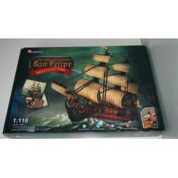 Cubic fun bouwplaat bouwdoos armada schip 1690 SAN FELIPE