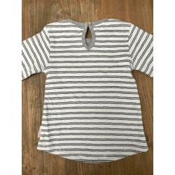 Noppies jurk + maillot - m68 - grijs/wit/blauw - nieuw!! -
