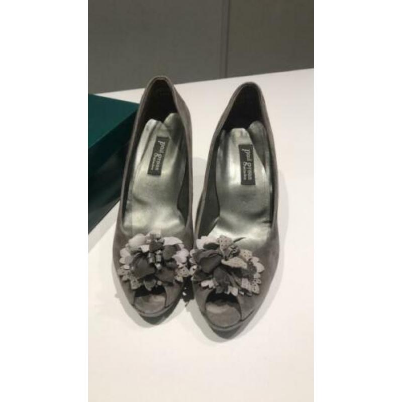 Paul Green peeptoe grijze pumps maat 40