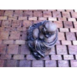 boeddha beeldje polystone hoogte 10 cm 17 cm breed