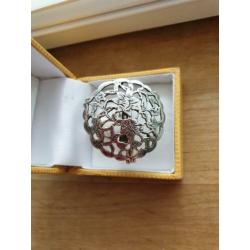 Zilveren ring 'bloemen' maat 20 / 63