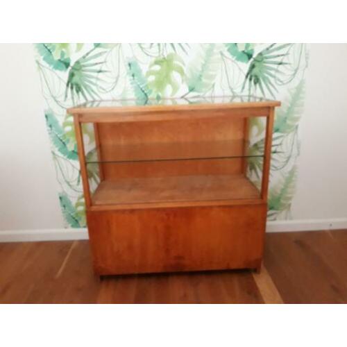 Vintage vitrine kastje toonbank