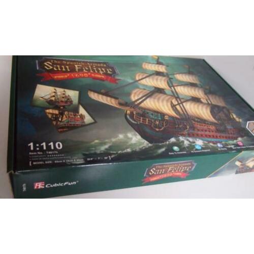 Cubic fun bouwplaat bouwdoos armada schip 1690 SAN FELIPE
