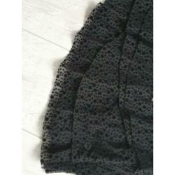 Mt 170 /176 zwart velvet polkadot rokje Nieuw
