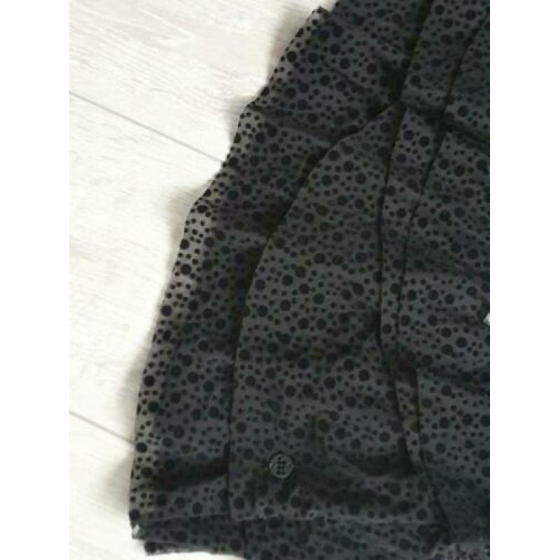 Mt 170 /176 zwart velvet polkadot rokje Nieuw
