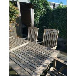 Windsor massief teakhouten tuinset inclusief kussens