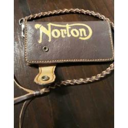 Lederen norton beurs { nieuw }