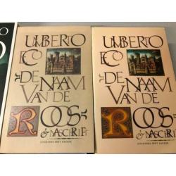 T.K. nog 3 boeken van Umberto Eco In de naam van de roos e.a