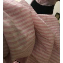 Wikkel blouse helemaal nieuw maat s/m strepen wit roze zomer