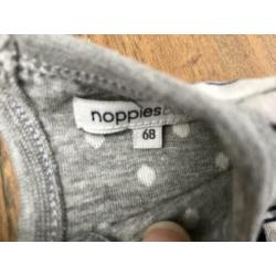 Noppies jurk + maillot - m68 - grijs/wit/blauw - nieuw!! -