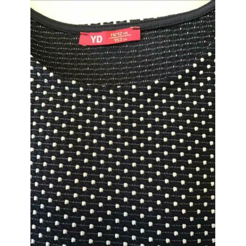 Jurkje blauw met witte stipjes mt 164