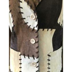 Bruine suede blazer van Michele Hope