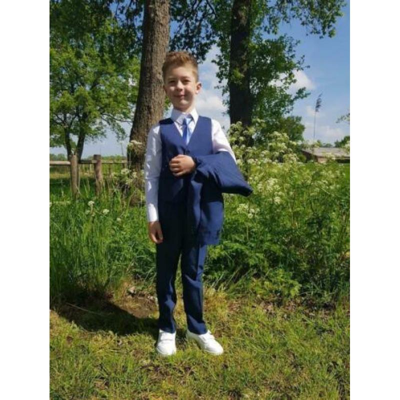 140 New blauw Jongens kostuum bruidsjonker pak communie fees