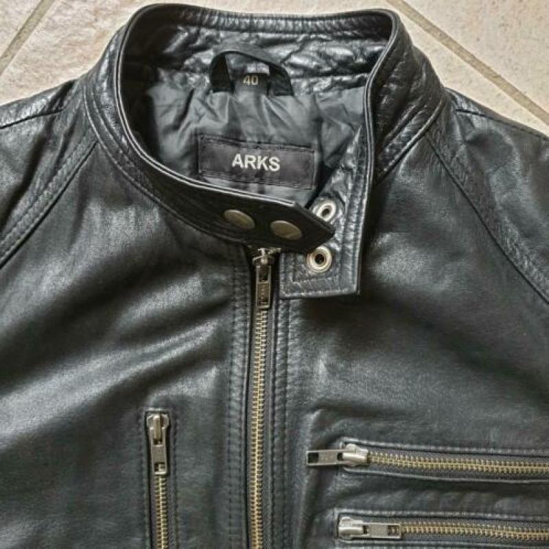 ZGAN echt leren biker jasje jack 38/40