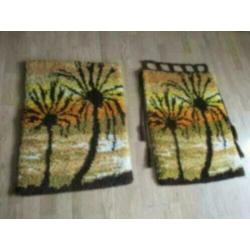 wandkleed palmen design jaren 70 retro vintage 70 x 50 cm