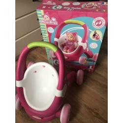 Smoby Minikiss Babywalker loop duw poppenwagen