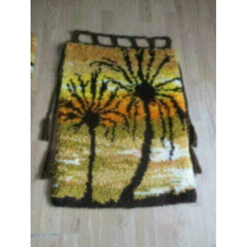wandkleed palmen design jaren 70 retro vintage 70 x 50 cm