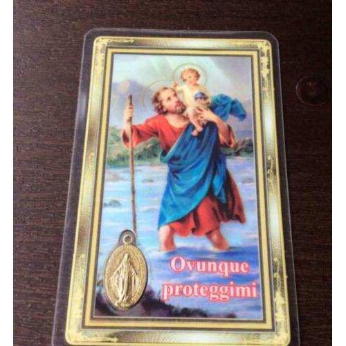 Devotieprentje met medaille. Ovunque proteggimi.