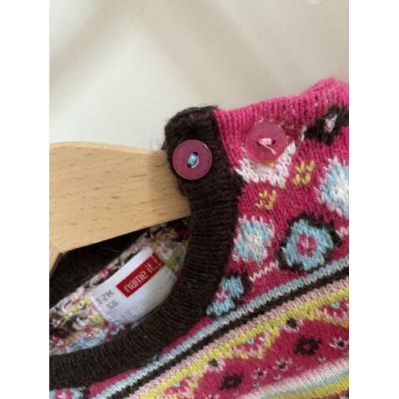Name-it roze wollen jurkje Maat 56