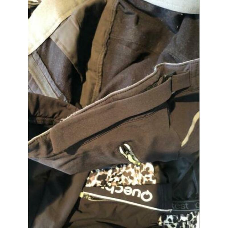 Softshell skinny zwarte skibroek