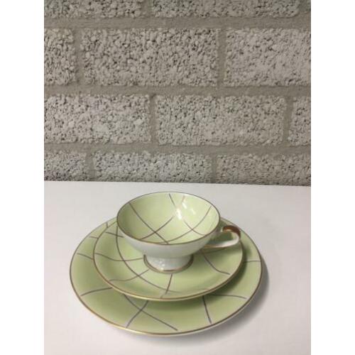 Jaren 50 3dlg koffie thee servies Hertel Jacob Porzellan